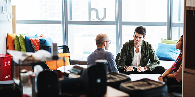 people in workspace